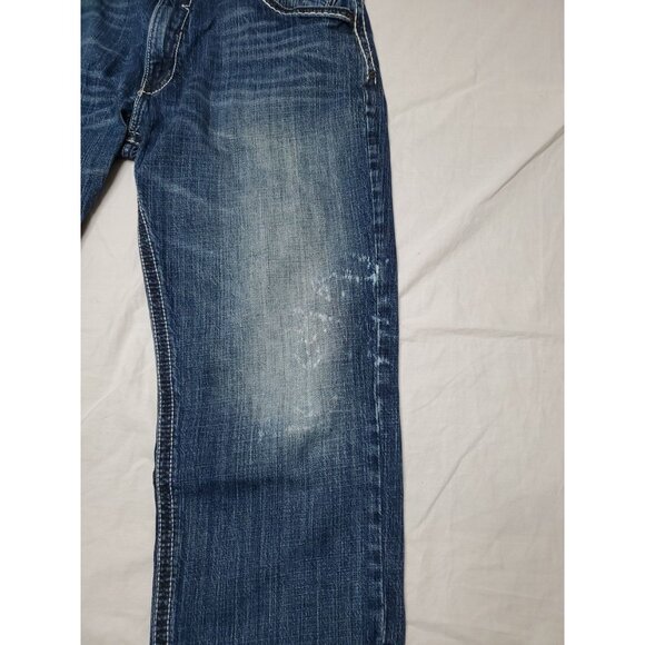 Harley Davidson Men's Jeans Medium Wash Straight Leg Boot Cut Biker Size 38x31 - Picture 2 of 16